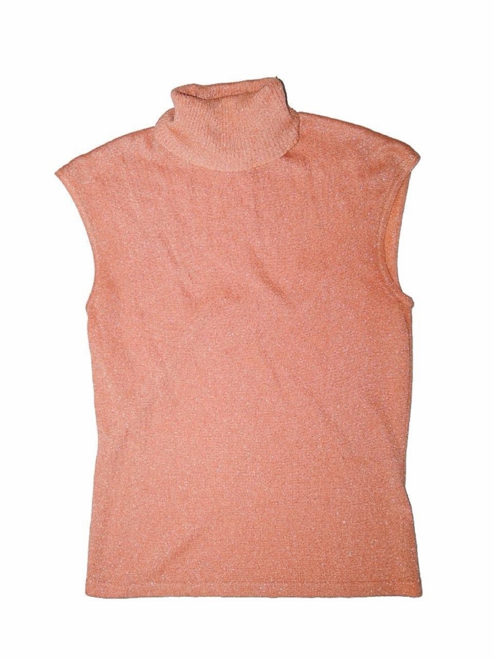 The Limited Shimmering Peach Turtleneck Tank